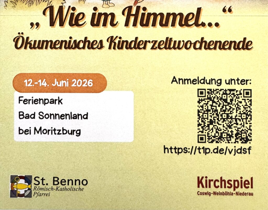Ökumenisches Kinderzelt Wochenende - Bad Sonnenland - Moritzburg 12. - 14.06. 2026 2